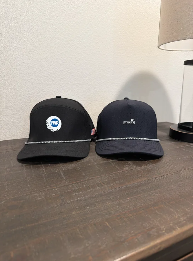 PWR custom golf caps